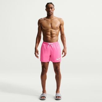 Nike Mens Swim Breaker 5 Brief-Lined Volley Short in Pink | NESSG574-663