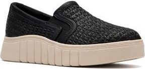Clarks Mykah Shine Platform Slip-On Sneaker - Wide Width Available in Black Interest at Nordstrom Rack, Size 7.5