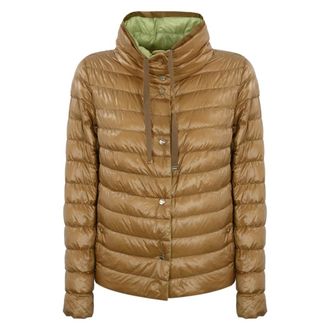 Herno Winter Jackets, female, Beige, Size: 2XL Lightweight Quilted Reversible Coat