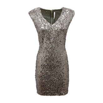 Imperial Accrcuj Paillettes Jurk - Dames - Korte kleedjes - Grijs - XS - Pailletten - Kleedjes