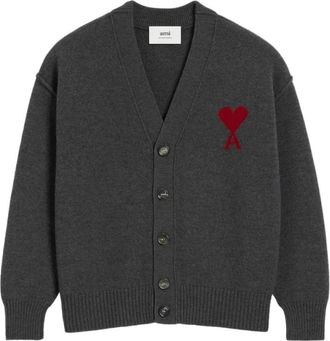 Ami Ami De Coeur Cardigan - Dames - Vesten - Grijs - L - Wol - Truien & Vesten