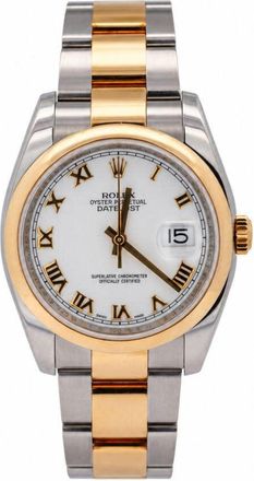 Rolex Pre-owned Rolex Rolex Datejust Automatic Chronometer White Dial Mens Watch 116203 WRO