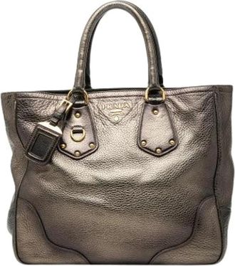 Prada Pre-owned Handbags, female, Brown, Size: ONE SIZE Pre-owned Vintage Tote