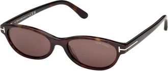 Tom Ford Chloe-02 Zonnebril - Dames - Zonnebrillen - Bruin - 52 MM - Accessoires