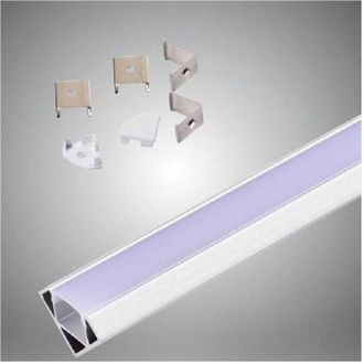 Trade Shop Trade Shop Traesio - Trade Shop - Profilo In Alluminio Da 2mt Angolare Copertura Opaca Per Strip Led Strisce Al-06