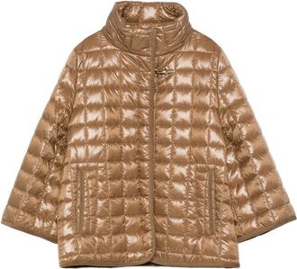 Fay Gewatteerde Kameeljas met Drukknoopsluiting - Dames - Winterjassen - Bruin - M - Jassen