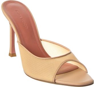 Amina Muaddi Amina Muaddi Alexa 95 Leather & Mesh Sandal