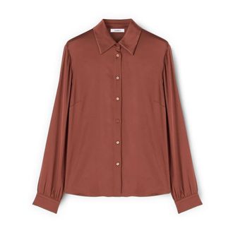 Motivi Dames, Blouses & Shirts, Bruin, Maat: XS Satijn