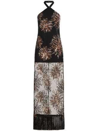 Taller Marmo Nina Soleil maxi dress - women - Acetate/Polyester/Acetate/Polybutylene Terephthalate (PBT) - 36 - Black