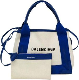 Balenciaga Pre-owned Tote Bags, female, Multicolor, Size: ONE SIZE Pre-owned Navy Cabas XS 390346