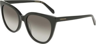 Ferragamo SF2101S 001 Womens Sunglasses Black Size 56