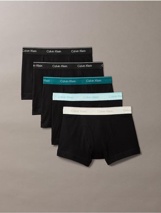 Calvin Klein Mens Cotton Classics 5-Pack Trunk - Black - L
