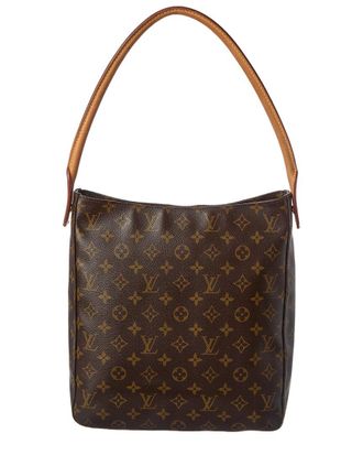 Louis Vuitton Brown Monogram Coated Canvas Looping Gm (Authentic Pre-Loved)