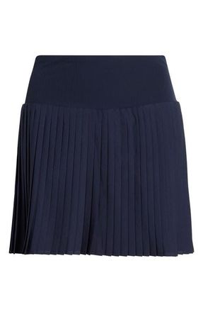 Lord & Taylor Club Micro Pleated Skort in Navy Blazer at Nordstrom, Size X-Large