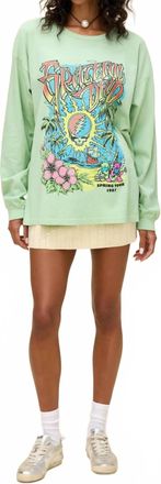 Daydreamer Grateful Dead Spring Tour 1987 Merch Long Sleeve In Green
