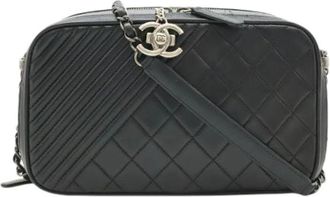 Chanel Pre-owned Boy Leren Cameratas - Dames - Vintage Schoudertas - Zwart - ONE Size - Leer - Vintage