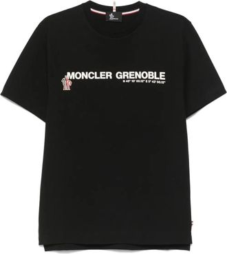 Moncler Black Crew Neck Graphic T-Shirt
