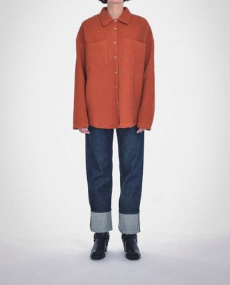 Paper Label Lanca Waffle Shirt In Flame