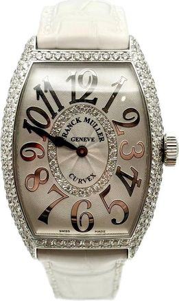 Franck Muller Cintree Curvex Quartz Diamond Silver Dial Ladies Watch 5852 QZ D CD 1R