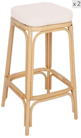 Nordlys Set 2 taburetes altos en rat&aacute;n