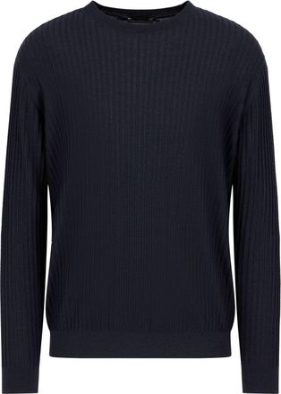 Emporio Armani ribbed-knit sweater - men - Virgin Wool - M - Blue