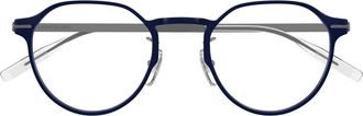 Montblanc Blue Snowcap Metal Phantos Sunglasses