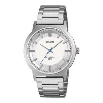 Casio Mens White Dial Stainless Steel Classic Analog Watch - MTP-B220D-7AVDF