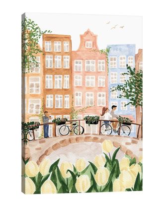 iCanvas Amsterdam In The Spring Wall Art by Sabina Fenn