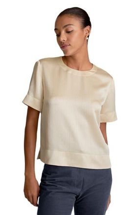 M.M.LaFleur Annika Plisse Top in Ivory at Nordstrom, Size X-Large