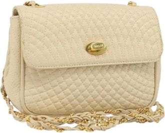 Bally Pre-owned Leren Schoudertas - Dames - Vintage Schoudertas - Beige - ONE Size - Leer - Vintage