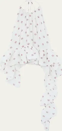 Liberowe Tamara Floral Silk Asymmetric Peplum Top