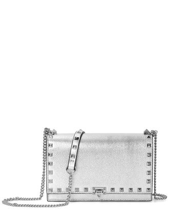 Tiffany & Fred Studded Fold-Over Leather Clutch