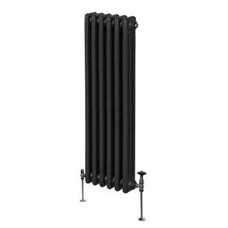 MonsterShop Traditional 3 Column Radiator - 1500 x 292mm - Black