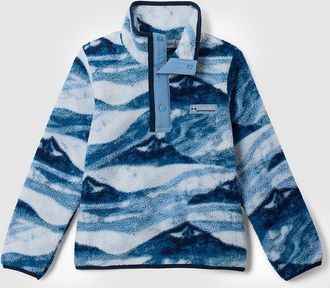 Columbia Helvetia II Printed Snap Kids Half-Zip Fleece Trui blauw