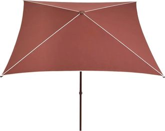 HAY Terrazza Sonnenschirm, quadratisch, 240 x 240 cm, off-white / burgundy