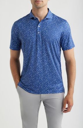 Johnnie-O Penguin Party Featherweight Performance Polo in Lake at Nordstrom, Size Xx-Large