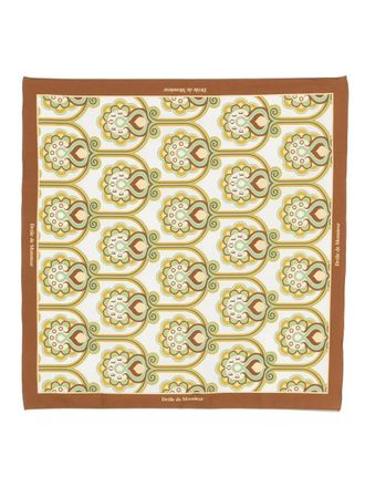 Dr&ocirc;le de Monsieur floral scarf - men - Cotton - One Size - White