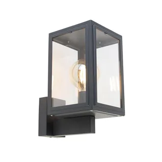 QAZQA R&uacute;stico L&aacute;mpara De Pared Inteligente Gris Con Bombilla Inteligente G95 - Sutton Up Acero Inoxidable /vidrio Cubo /cuadrada Adecuado Para Led Max. 1 X 