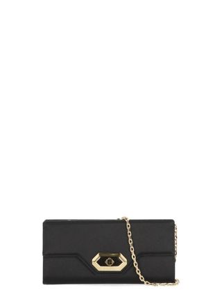 Lanvin Geometric Detail Shoulder Bag with Gold Chain Strap