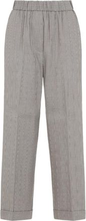 PESERICO Brown Straight Leg Pants