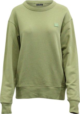 Acne Studios Fairview Crewneck Sweatshirt in Green Cotton
