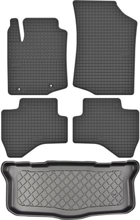 OEM Juego De Alfombrillas De Goma Para Coche Y Alfombrilla Para Maletero Para Citro&euml;n C1 Ii Hatchback (de Julio De 2014 A 2021)