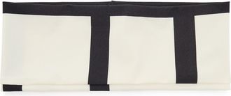Toteme Logo-monogrammed Jersey Headband - Black And White - One Size