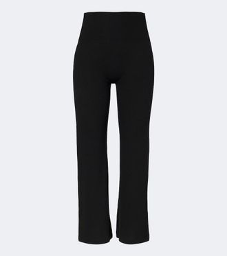 Leset Lauren cropped jersey flared pants
