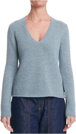 Alessia Santi Stijlvolle Sweaters Collectie - Dames - V-hals truien - Groen - M - Truien & Vesten