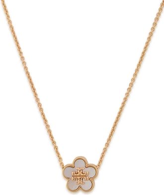 Tory Burch Forget Me Not Pearl-embellished 18kt Gold-plated Necklace - One Size