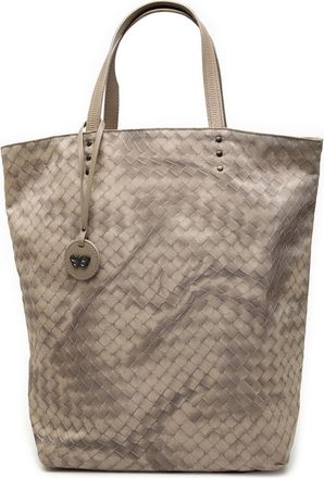 Bottega Veneta Tweedehands Nylon Intrecciolusion Tote