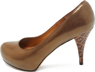 Fendi Pumps con plateau FF - Marrone