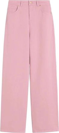 Max Mara Smmonorata Wijde Broeken - Dames - Wijde Broeken - Roze - XS - Broeken