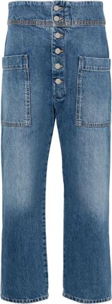 Plan C high-rise boyfriend jeans - women - Cotton - 38 - Blue